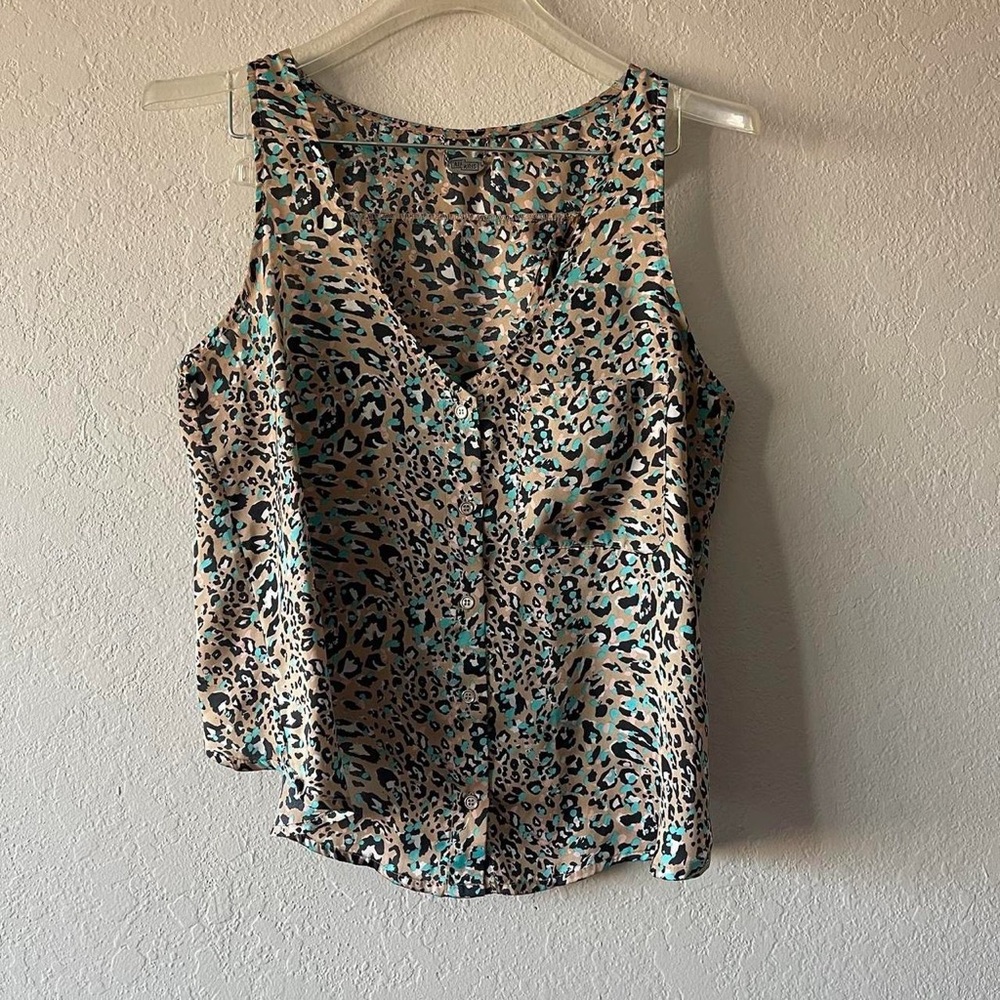 Ali & Kris, Women’s Multi Colored Leopard Print Open Back Tank Top, Size M
